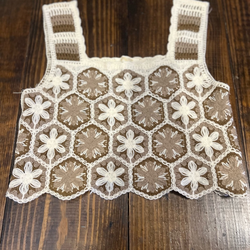 Crochet Floral Crop Top